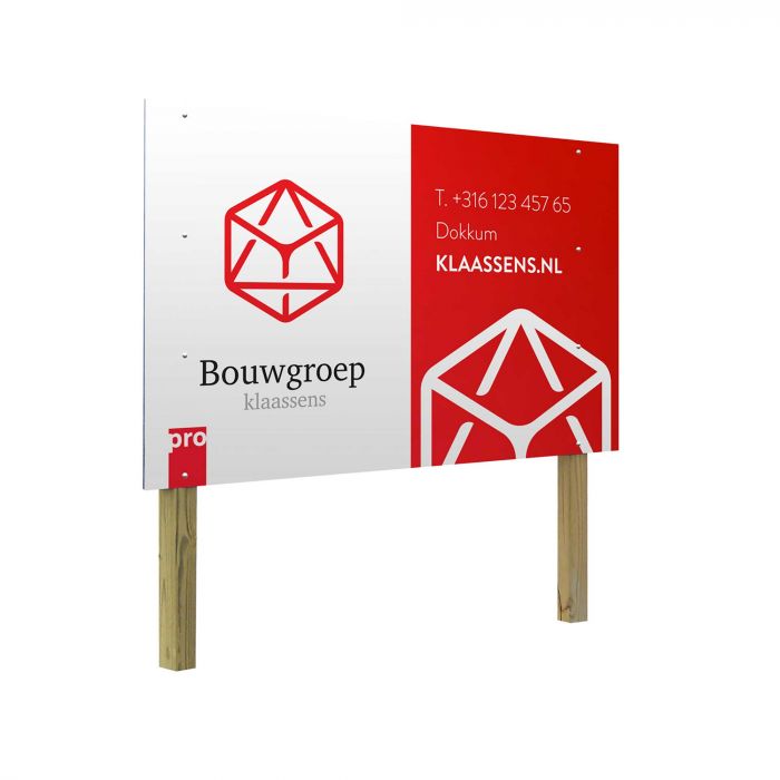 Reclamebord met beschermlak